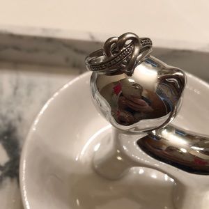 Sterling silver ring with diamond dust